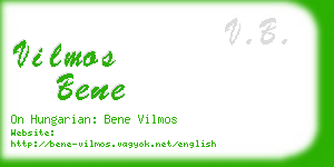 vilmos bene business card